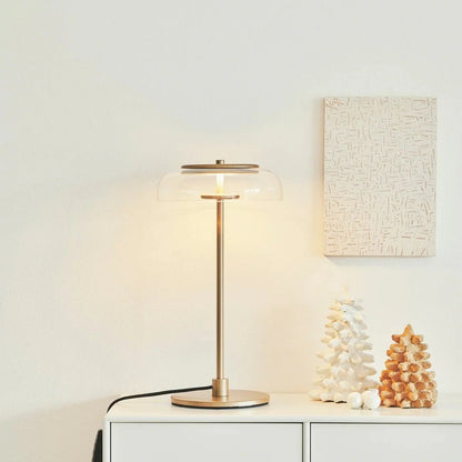 Clear Glass Golden Table Lamp