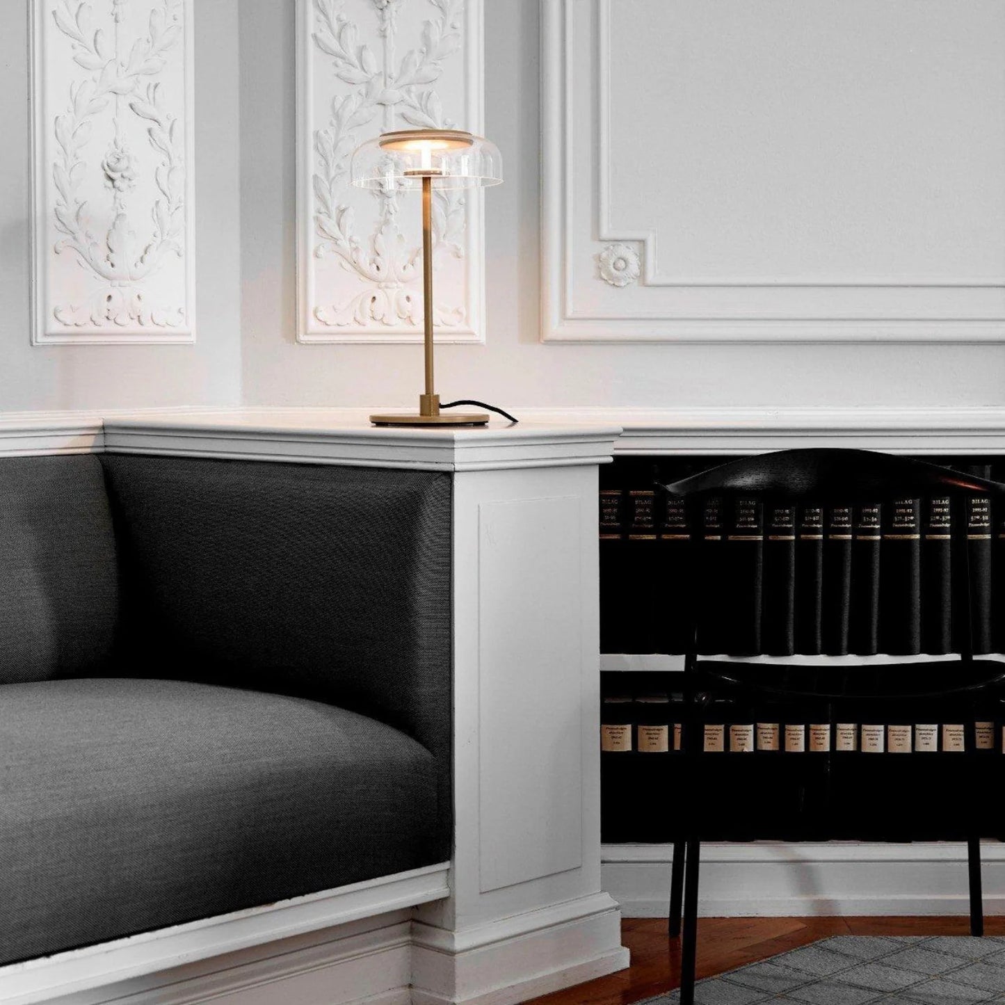 Clear Glass Golden Table Lamp