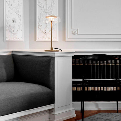 Clear Glass Golden Table Lamp